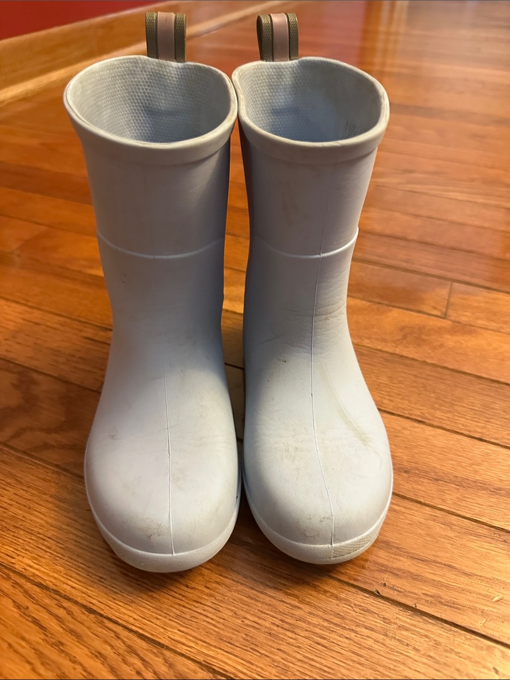 totes Kids Light Gray Rain Boots with Rear Pull Tabs